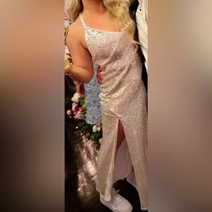 Sequin white maxi dress!